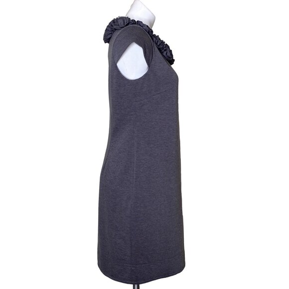 Taylor Gray Cap Sleeve Dress With Floral Ruffle Neckline Women's Size 10 - Picture 4 of 10